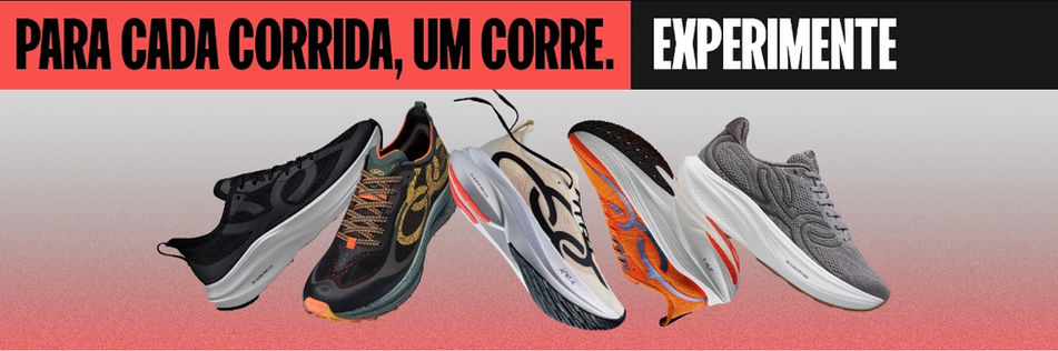 Linha feminina, Masculina e Infantil. Roupas Esportivas. Tênis de Corrida. Máximo conforto. Tecnologia DUOFLOW.