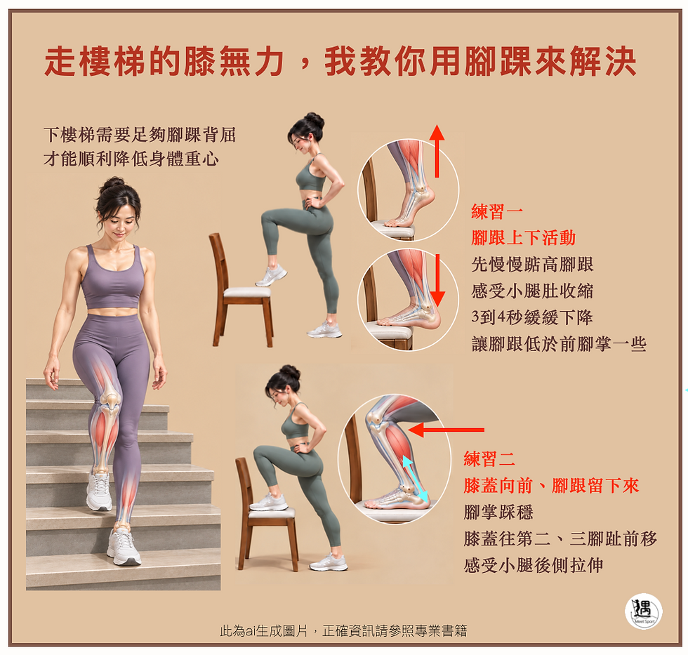 走樓梯的膝無力,我教你用腳踝來解決