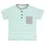 Thumbnail: Light Aqua Stripe Pocket Henley