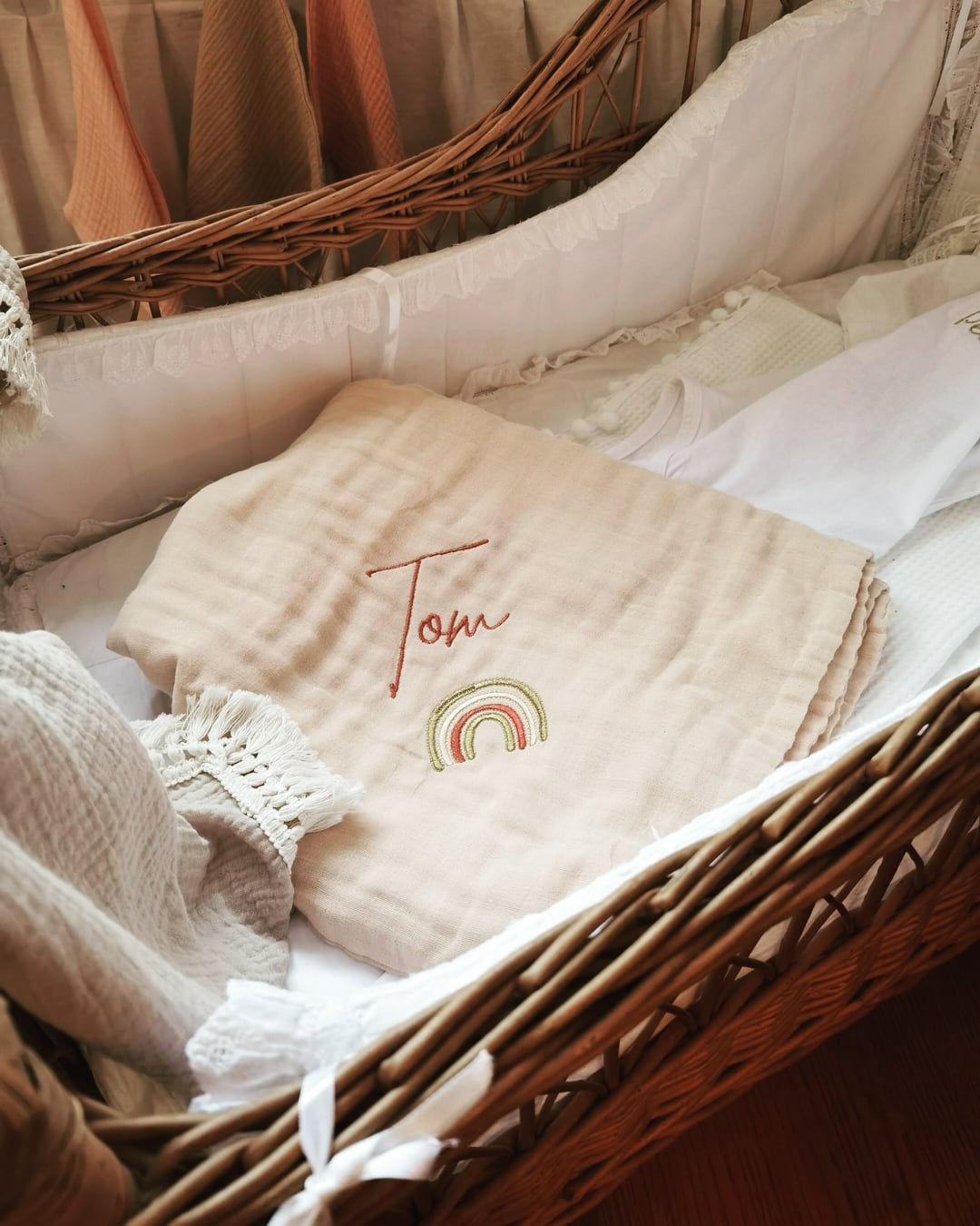 Le large plaid triple gaze de coton LEI