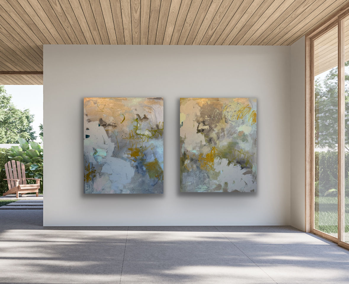 Series: Intuition, (2) 48 x 60 x 1.5 acrylic on canvas