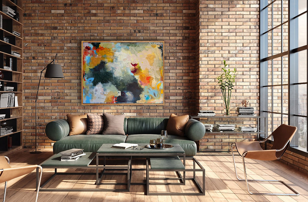 Thumbnail: Conjuring, 36 x 48 x 1.5, mixed media