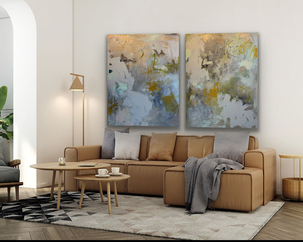 Thumbnail: Series: Intuition, (2) 48 x 60 x 1.5 acrylic on canvas 