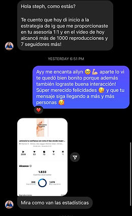 testimonios creciendo en instagram