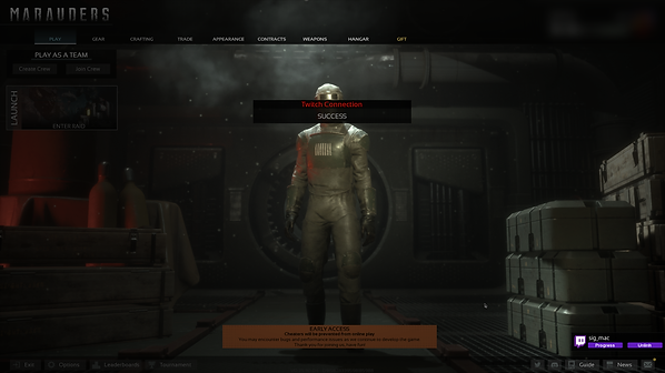 Marauders twitch connection