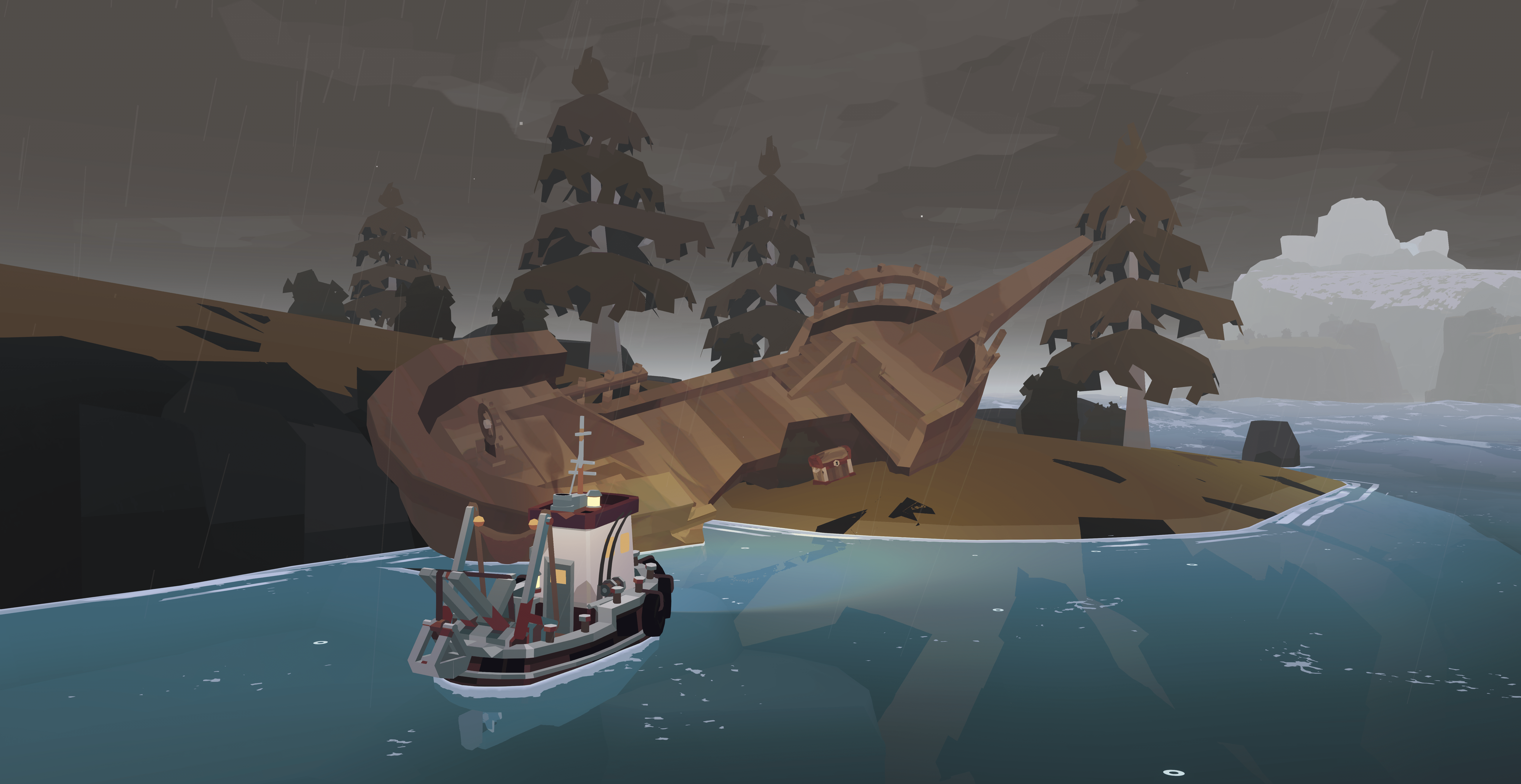 Dredge shipwreck near a dredging point for boat upgrade materials