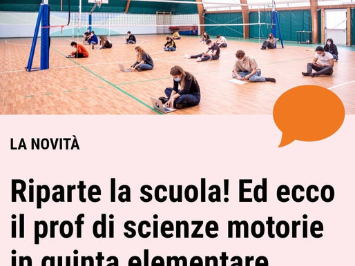 Riparte la scuola! Ed ecco il prof di scienze motorie in quinta elementare