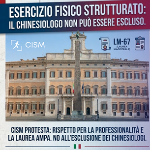 Esercizio Fisico Strutturato: Il Chinesiologo non può essere escluso