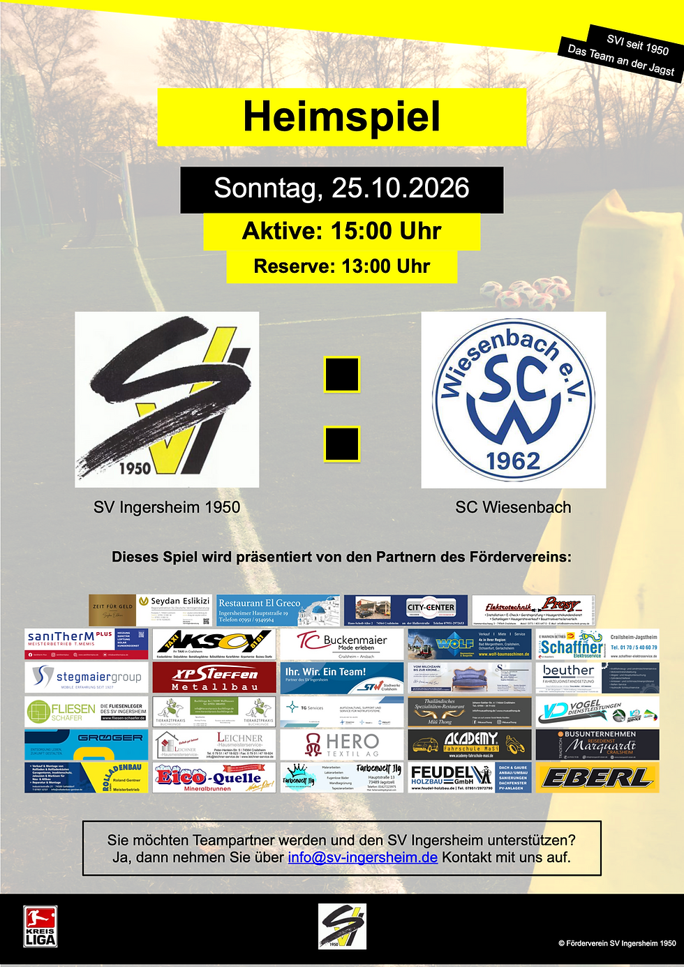 Heimspiele gegen Wiesenbach