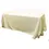 Thumbnail: Ivory Floor Length Polyester Rectangular Banquet Table Cover