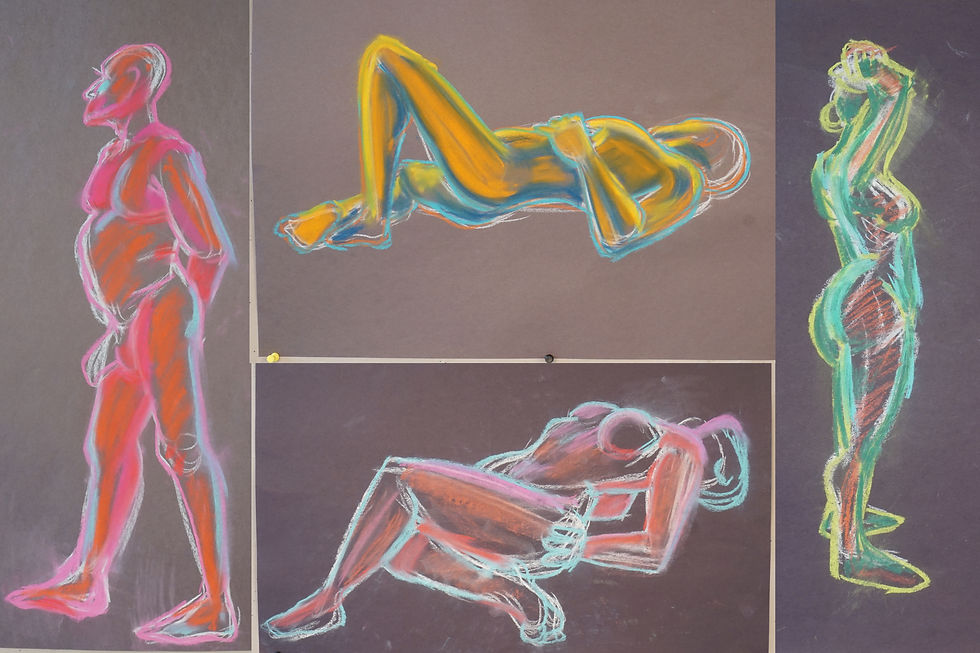 Nude drawings: Contrast