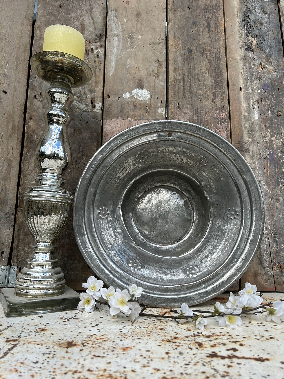 Unusual Antique French Silver Plated Decorative Copper Bowl. Mid 1800's.