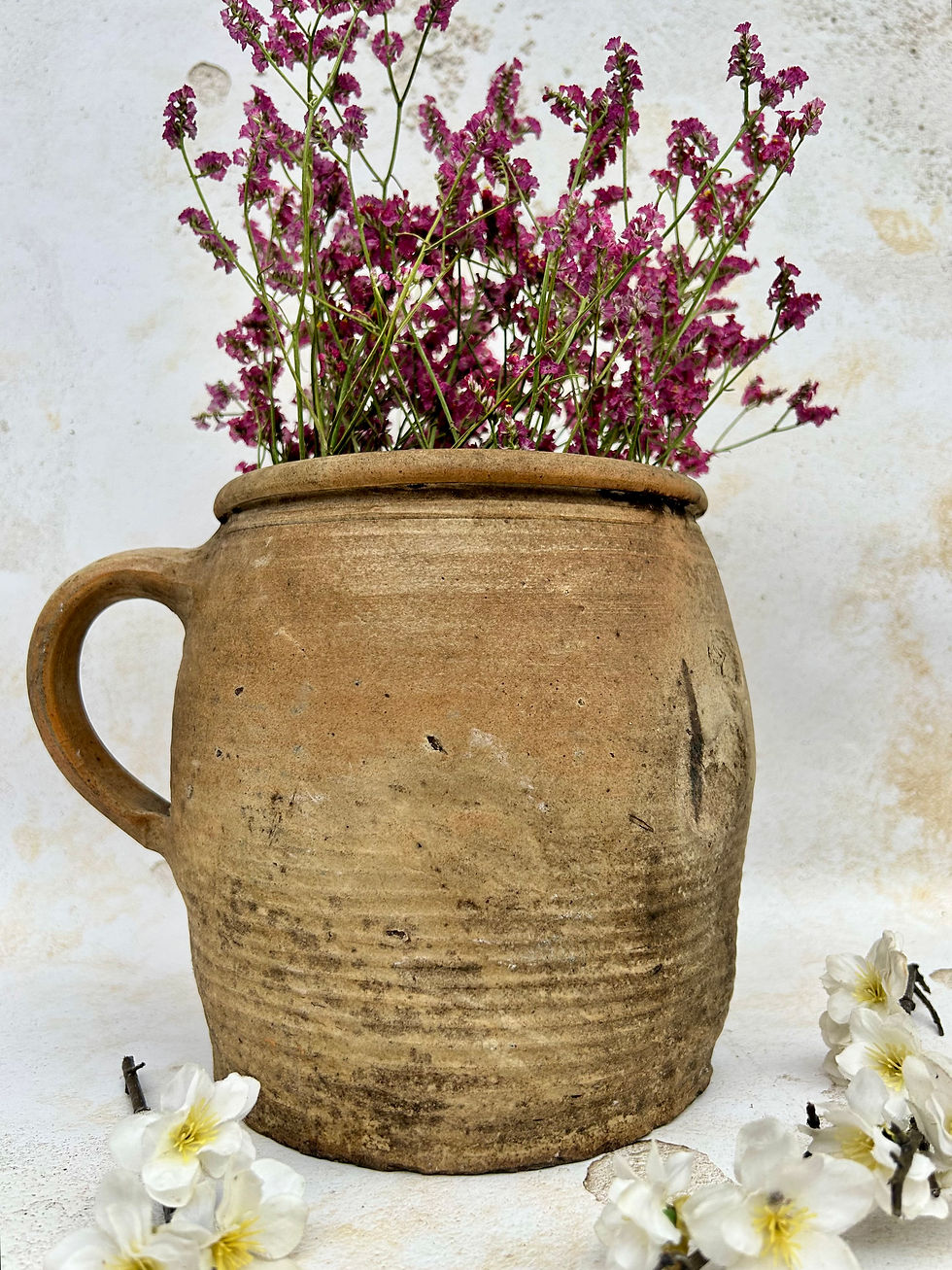 Thumbnail: Antique French Earthenware Jug; Circa 1800's
