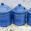 Thumbnail: Rare Full Set of Antique of Blue Enamel Kitchen Canisters. Early 1900's.