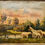 Thumbnail: Antique French Oil on Canvas Landscape of a Shepherd with her Flock. 1800's.