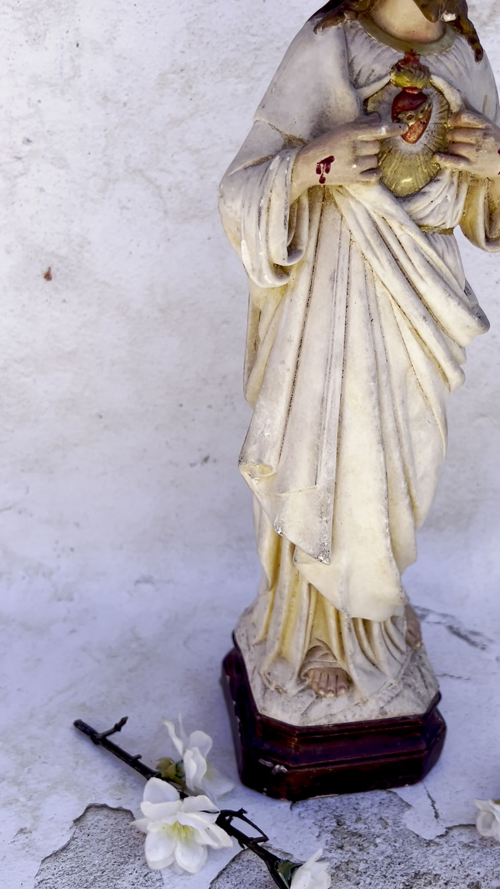 Thumbnail: Antique French Chalkware Statue of Christ by Pieraccini. Early 1900's.