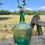 Thumbnail: Glorious Handblown Green Glass Viresa Demijohn or Carboy. Mid 1900's.