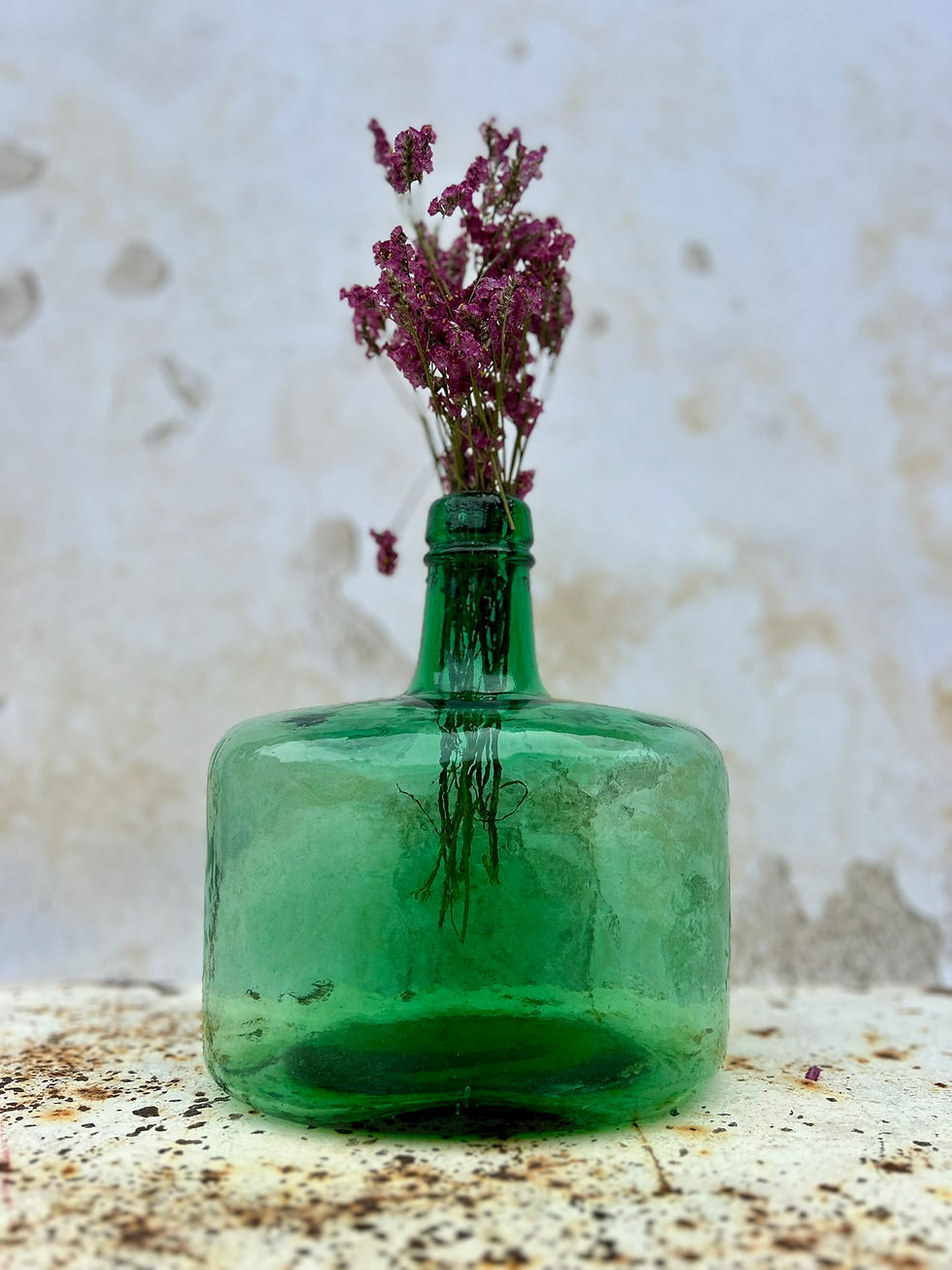 Thumbnail: Lovely Vintage Green Glass Dame Jeanne or Demijohn. Circa 1900,