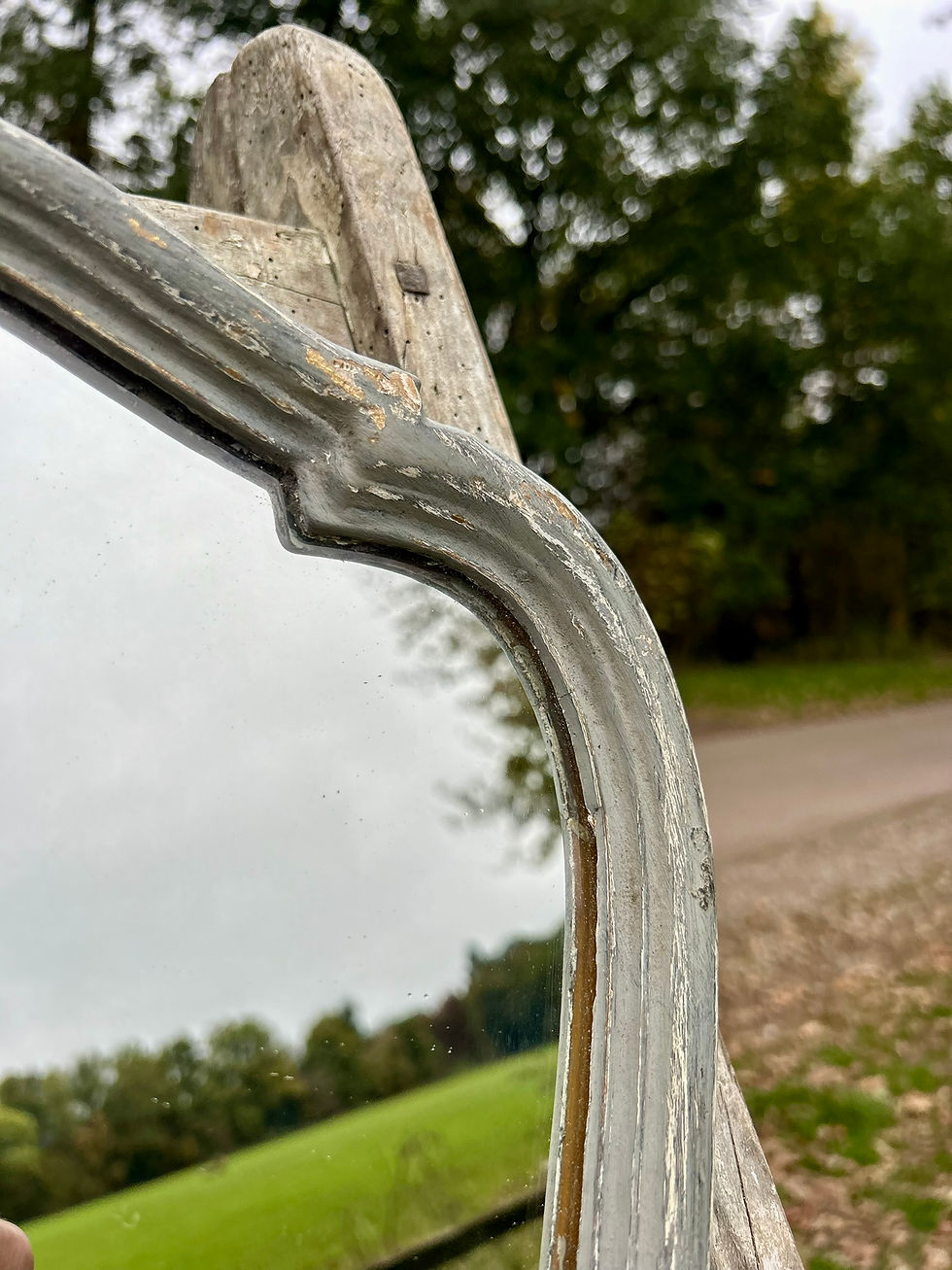 Thumbnail: Antique French 'Serpentine' Wall Mirror. Circa late 1800's.