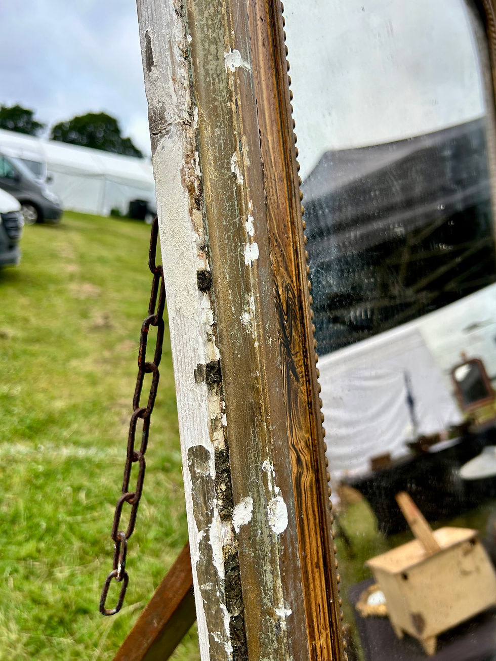 Thumbnail: French Antique Gold Gilt Louis Philippe Mirror. Late 1800's.