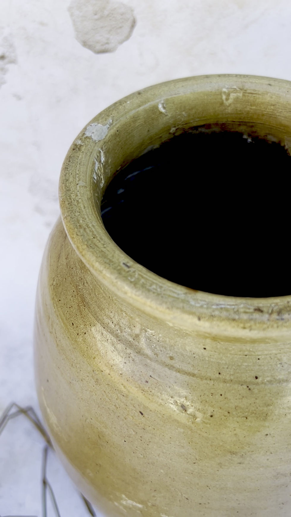 Thumbnail: Antique French Rustic Stoneware Jar or Pot. Late 1800's