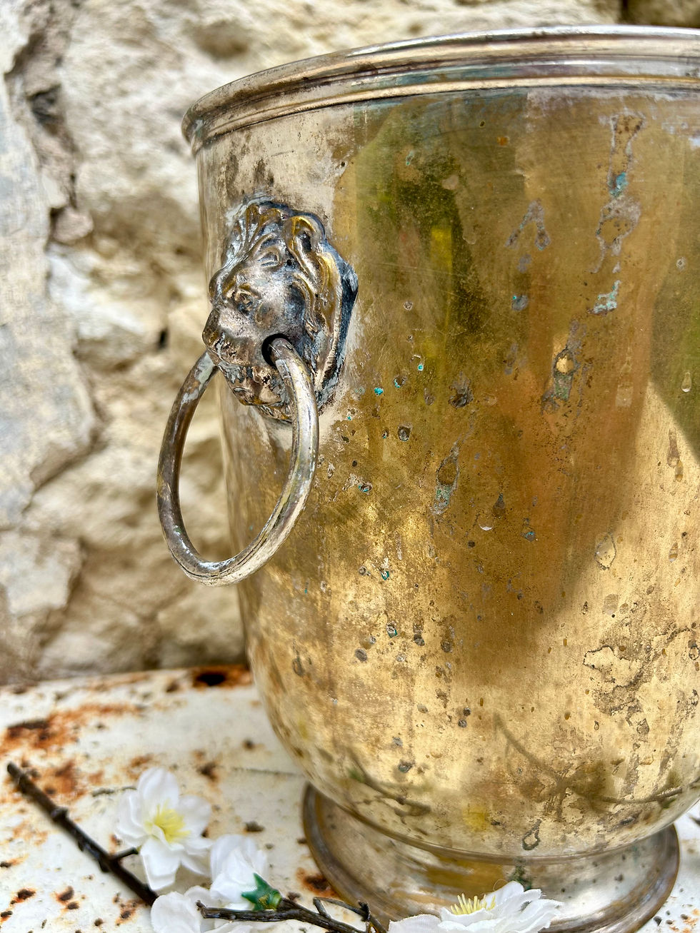 Thumbnail: Quite Stunning  French Antique Silver Plate Ice Bucket. Circa 1920's.