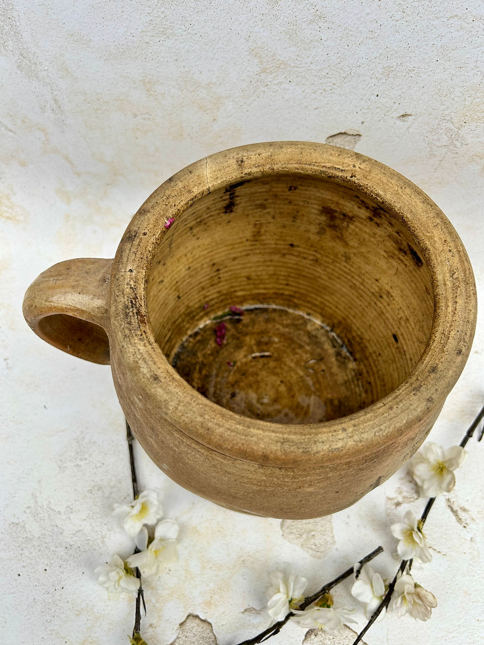 Thumbnail: Antique French Earthenware Jug; Circa 1800's