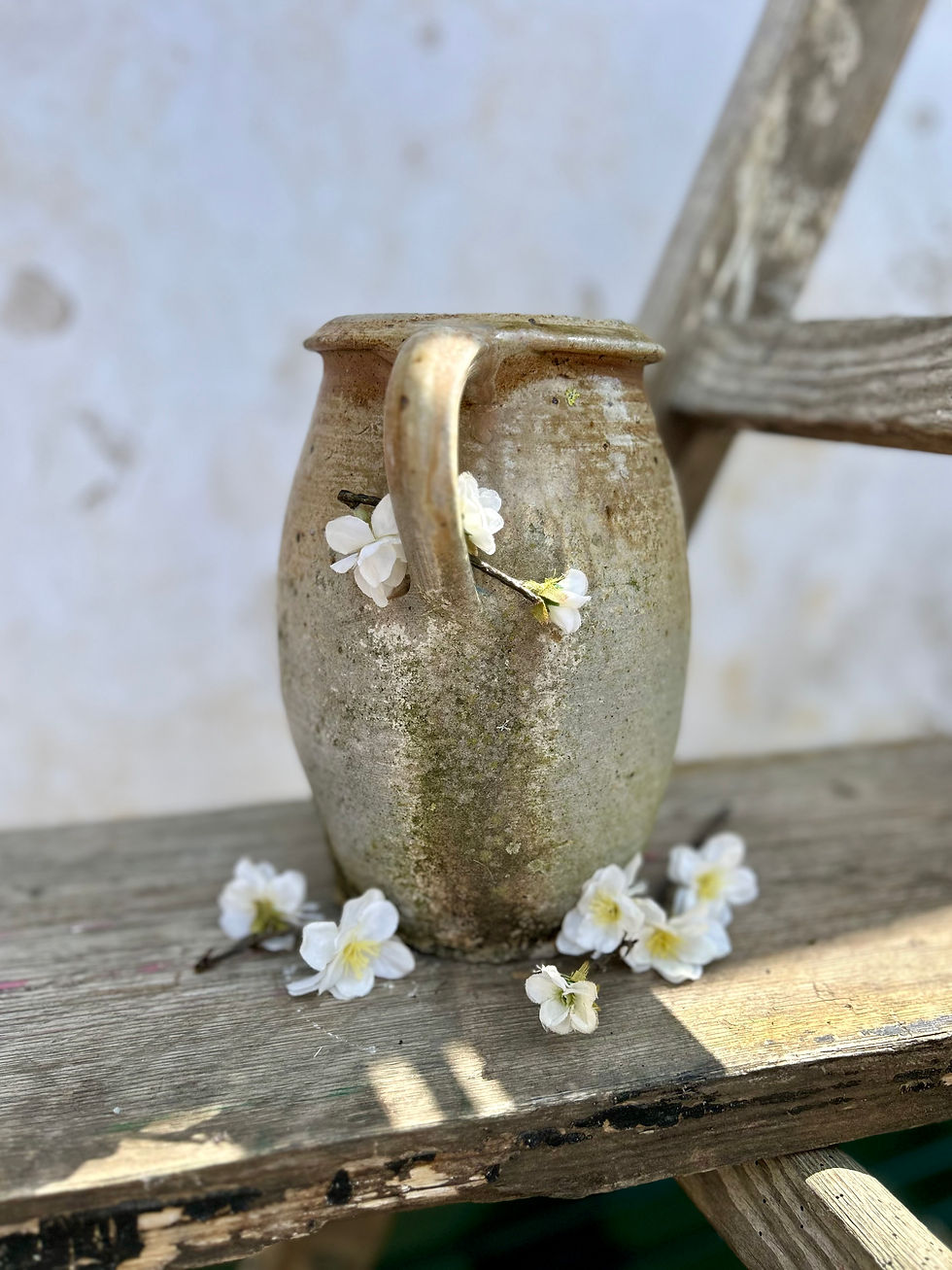 Thumbnail: Beautiful Little Antique French Earthenware Milk Jug .1800's.