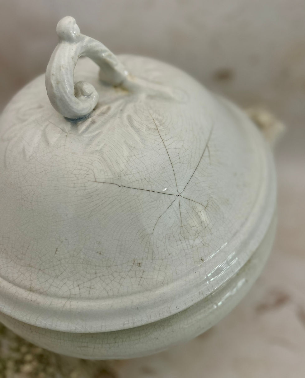 Thumbnail: Antique French Faience Lidded 'Soupière' or Soup Tureen. Circa mid to late 1800'