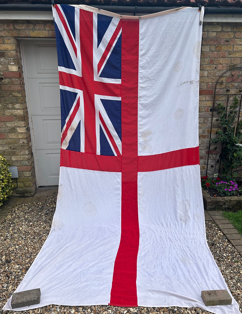 Large Vintage Royal Navy Ensign Flag by Zephyr Racing Pennants.