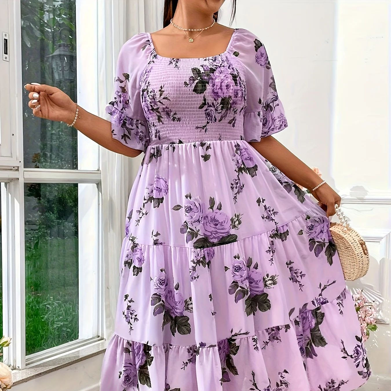 Fashionable Casual Printed And Elegant Dress