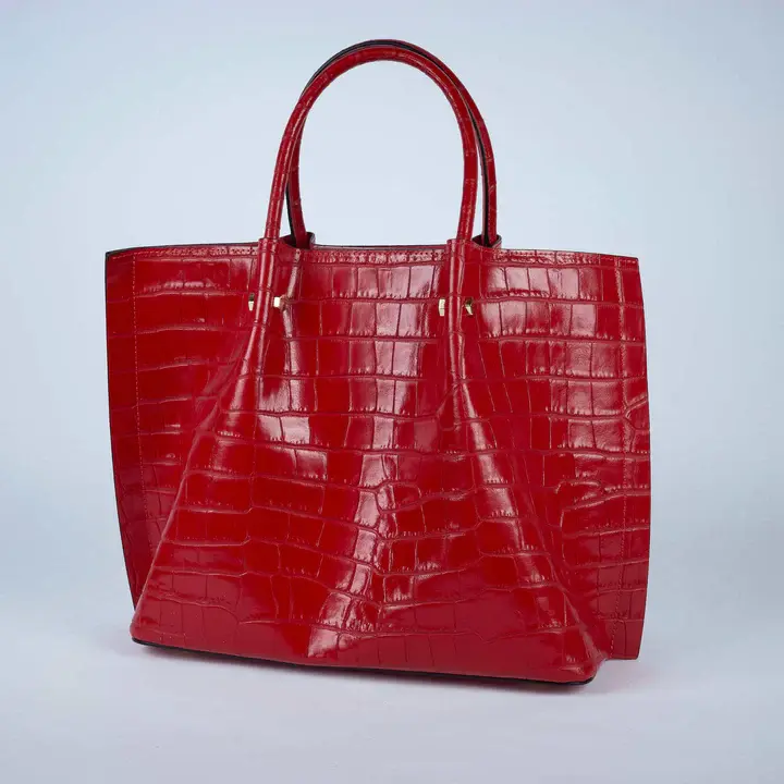 Red Large Leather Purse (Belluno)