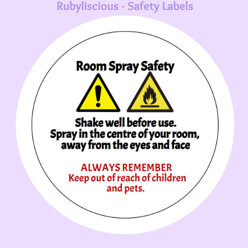 Safety Warning/Instruction Labels - Room Spray - 140 Labels