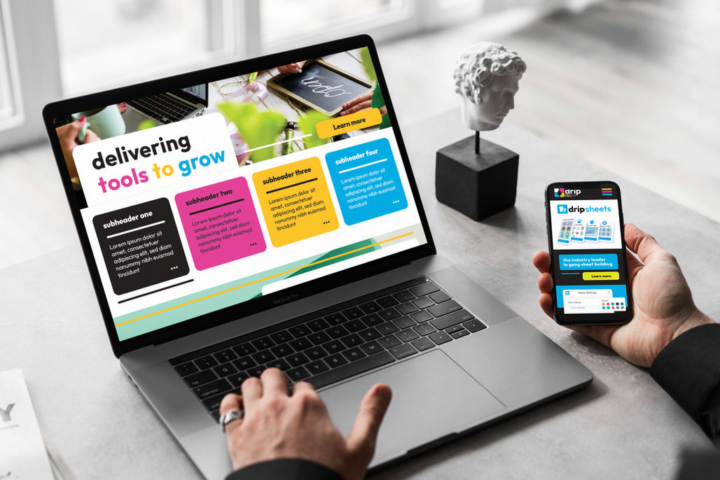 Web Design hero image showing a responsive website layout mockup with modern typography and clean content structure.