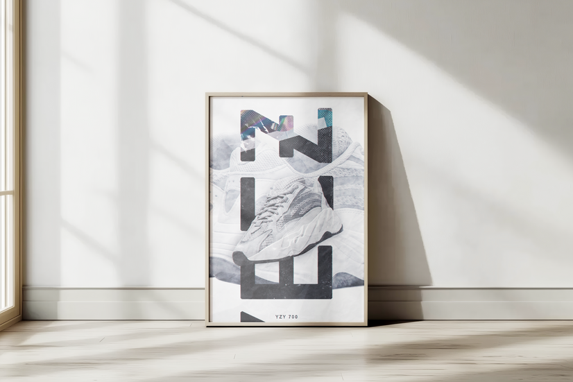 01 Free Wooden Poster Frame Mockup In Indoor Soft Light YZY 700