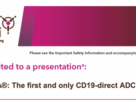 June 27th! You're invited! Zynlonta: CD-19-direct ADC for 3L DLBCL
