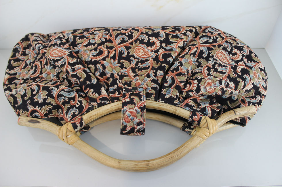 Thumbnail: Fabindia Roma Bamboo Handled Bag