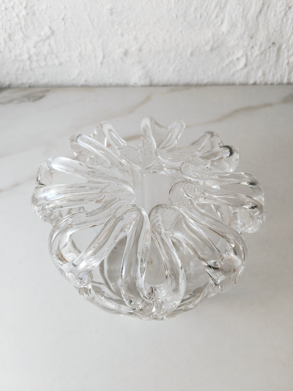 Thumbnail: Vintage Victorian Glass Brides basket 