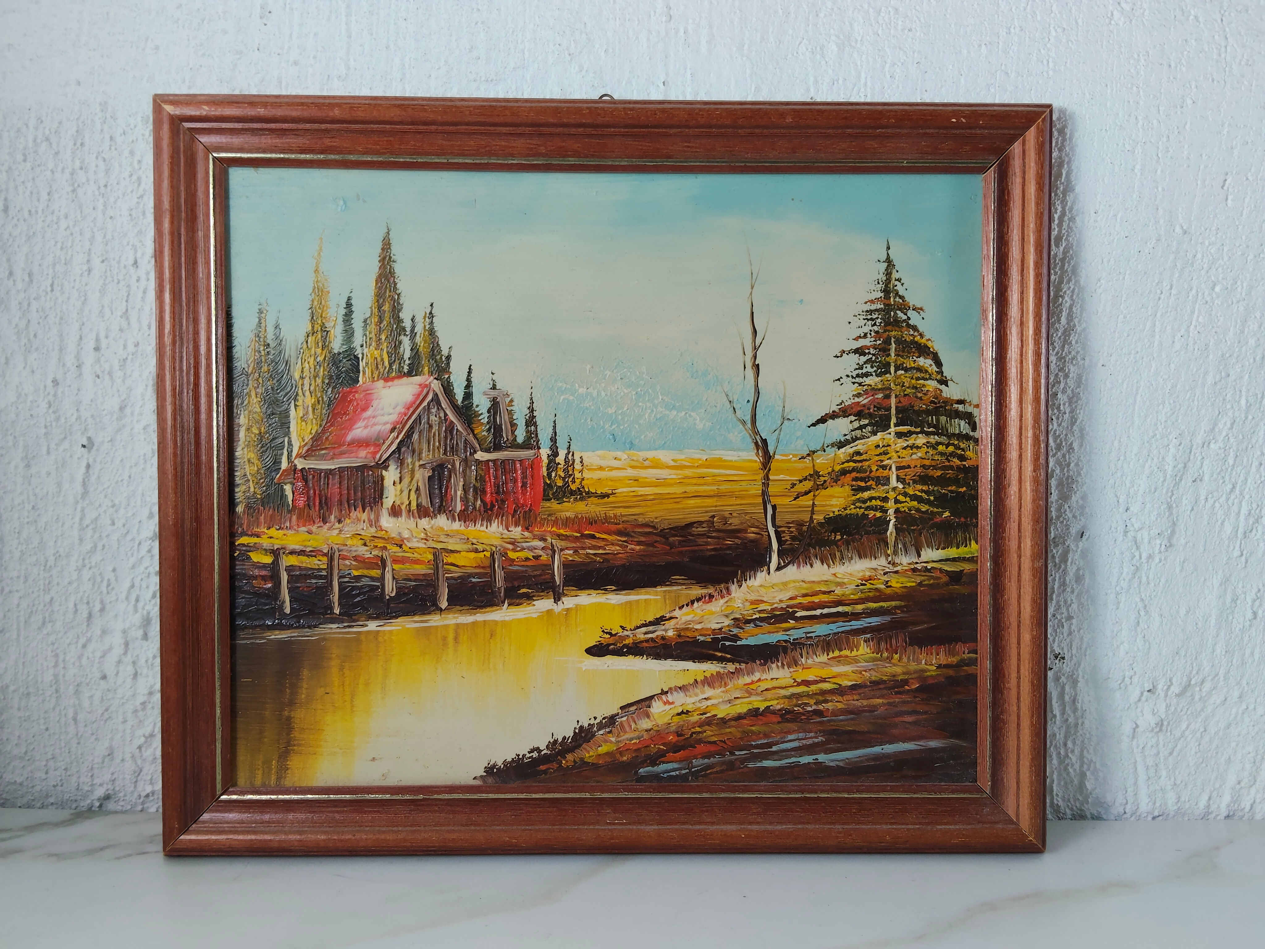 Mid Century Small Framed Oil 