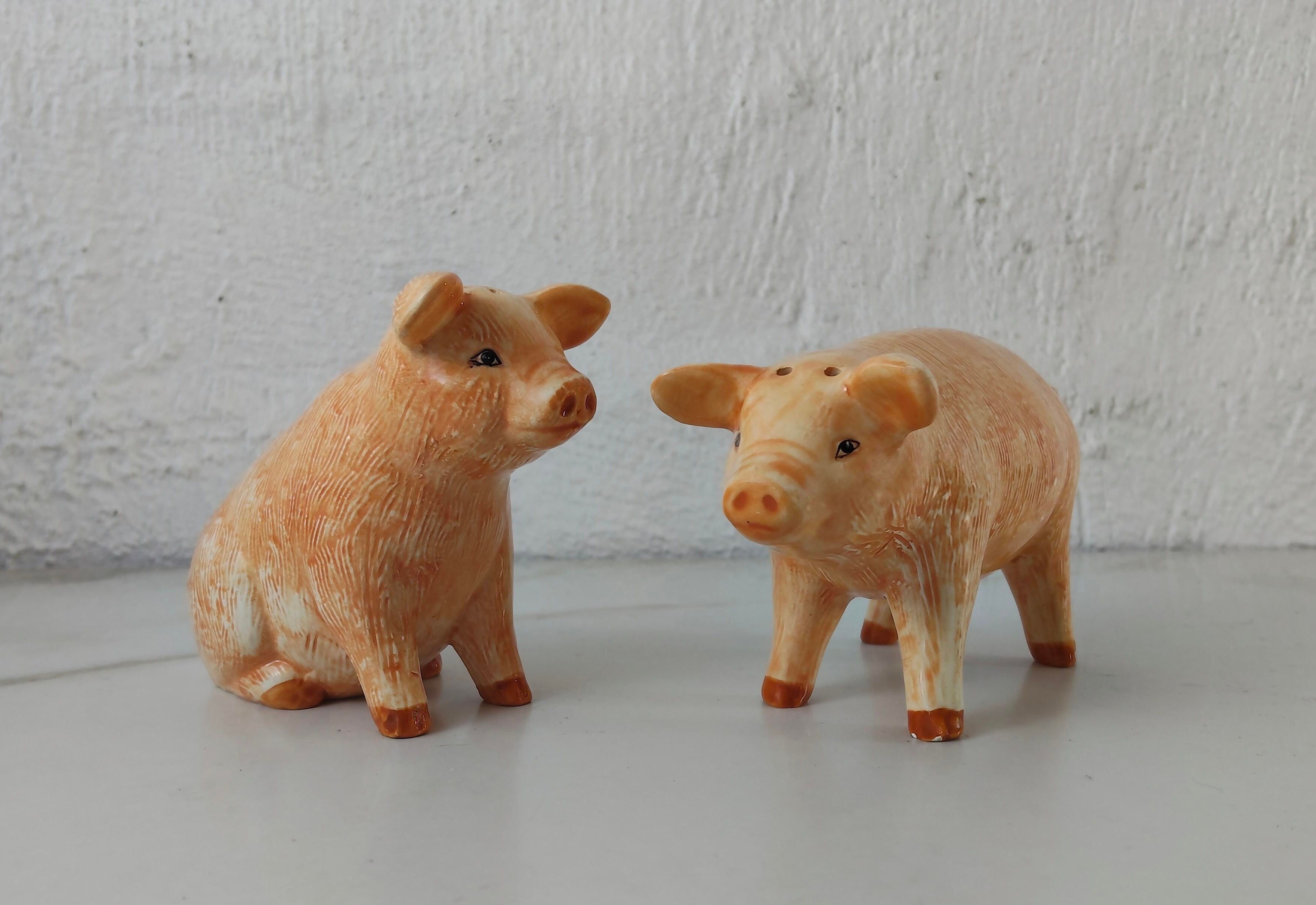 Pig Themed Salt + Pepper Shakers
