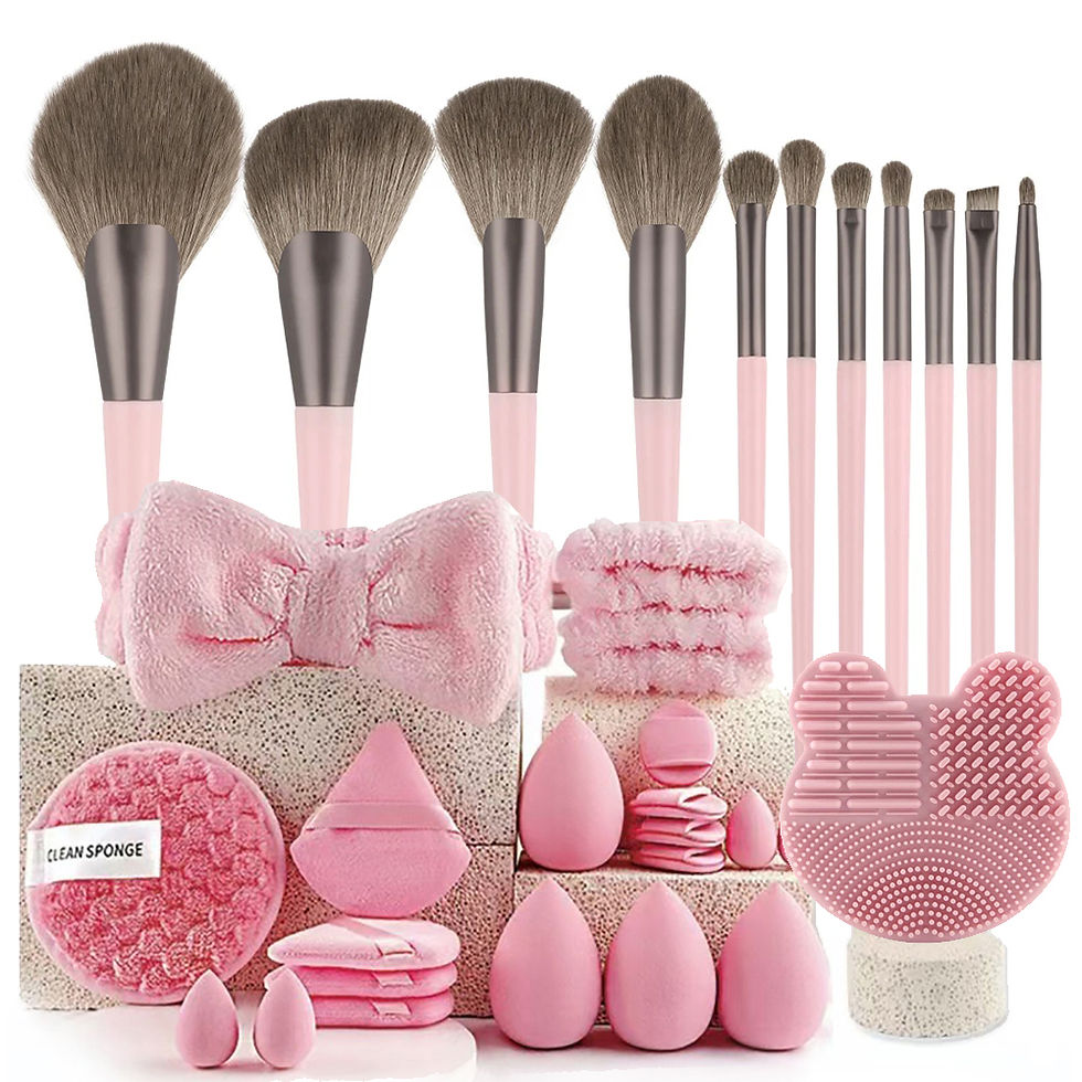 Thumbnail: 33pcs beauty set makeup kit  large and small beauty sponges for flawless makeup 
