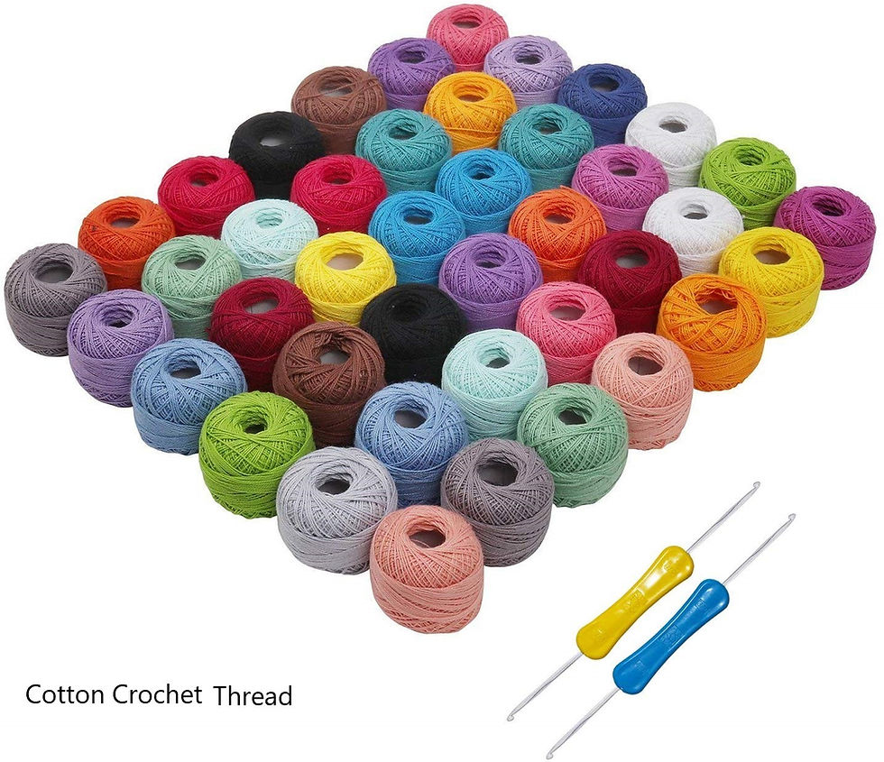 Thumbnail: Hand-crochet blue brown paisley Cotton pocket square with brown Signature border