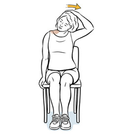 Neck Stretch for office workers Dr. Elaine Screaton NW Calgary Chiropractor