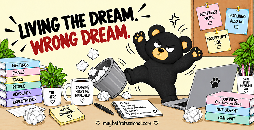 Thumbnail: Funny Sarcastic Office Mug: WRONG DREAM