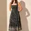 Thumbnail: Tribal - Printed Sleeveless Dress with Smocked Bodice