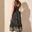 Thumbnail: Tribal - Printed Sleeveless Dress with Smocked Bodice