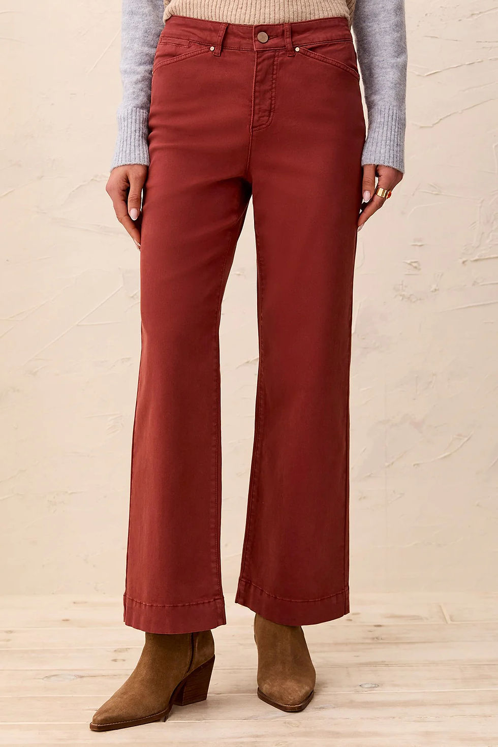 Thumbnail: Tribal - Comfort Stretch Fly Front Wide Leg
