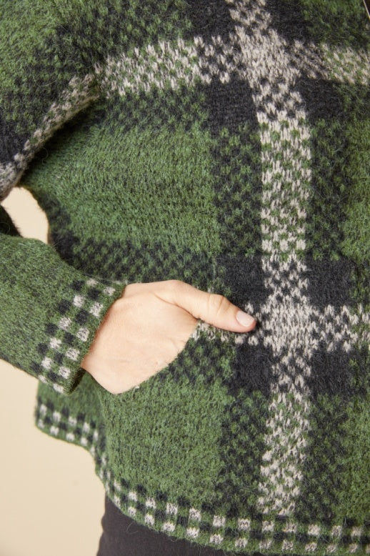 Thumbnail: Habitat - Plaid About You Zip Sweater Jacket 