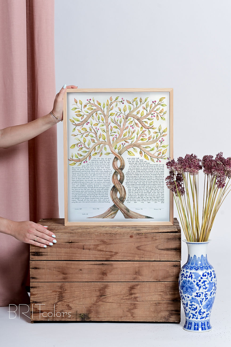 Thumbnail: "Tree of Life" Embroidered Ketubah
