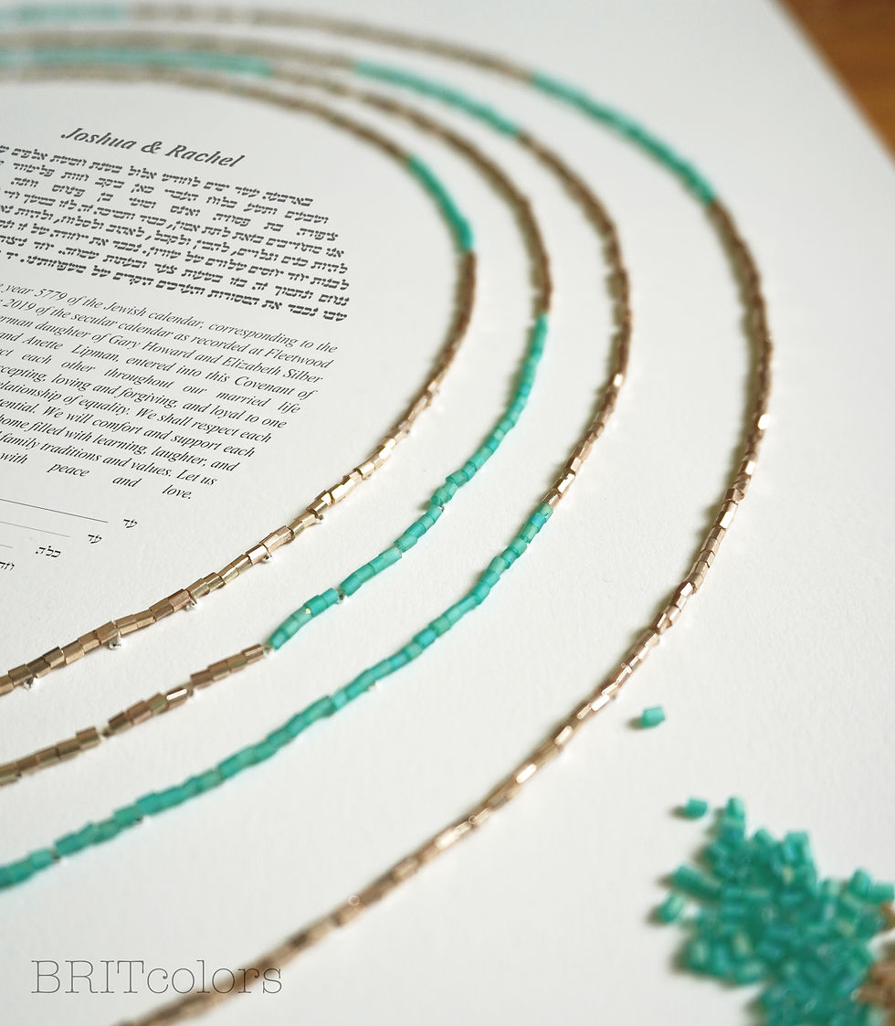 Thumbnail: Multi-color Delphi Beaded Ketubah